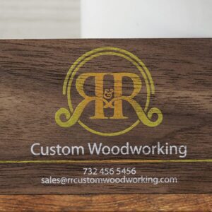 Black Walnut Wood Business Cards - Image 2