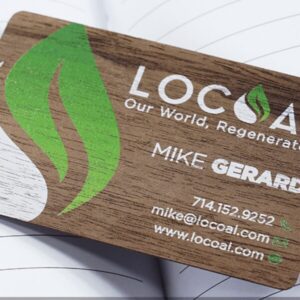 Black Walnut Wood Business Cards - Image 3