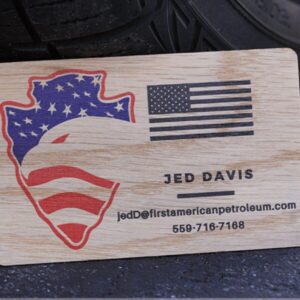 White Oak Wood Business Cards - Image 2